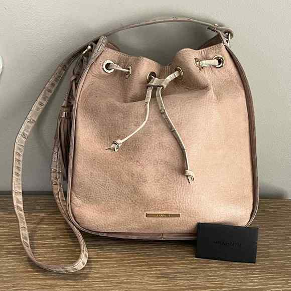 Brahmin Soft Leather & Alligator Embossed Leather Crossbody - Picture 2 of 15